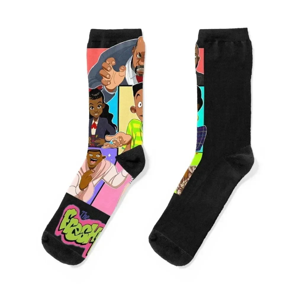 

Fresh-Prince-Cartoon Socks cool Soccer Rugby heated Ladies Socks Men's halloween crazy Stockings compression Socks Ladies Men's