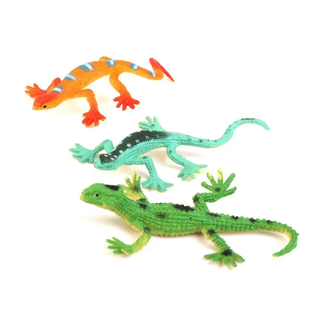 Gecko small plastic lizard Simulation reality decoration Children's toys 12 pcs