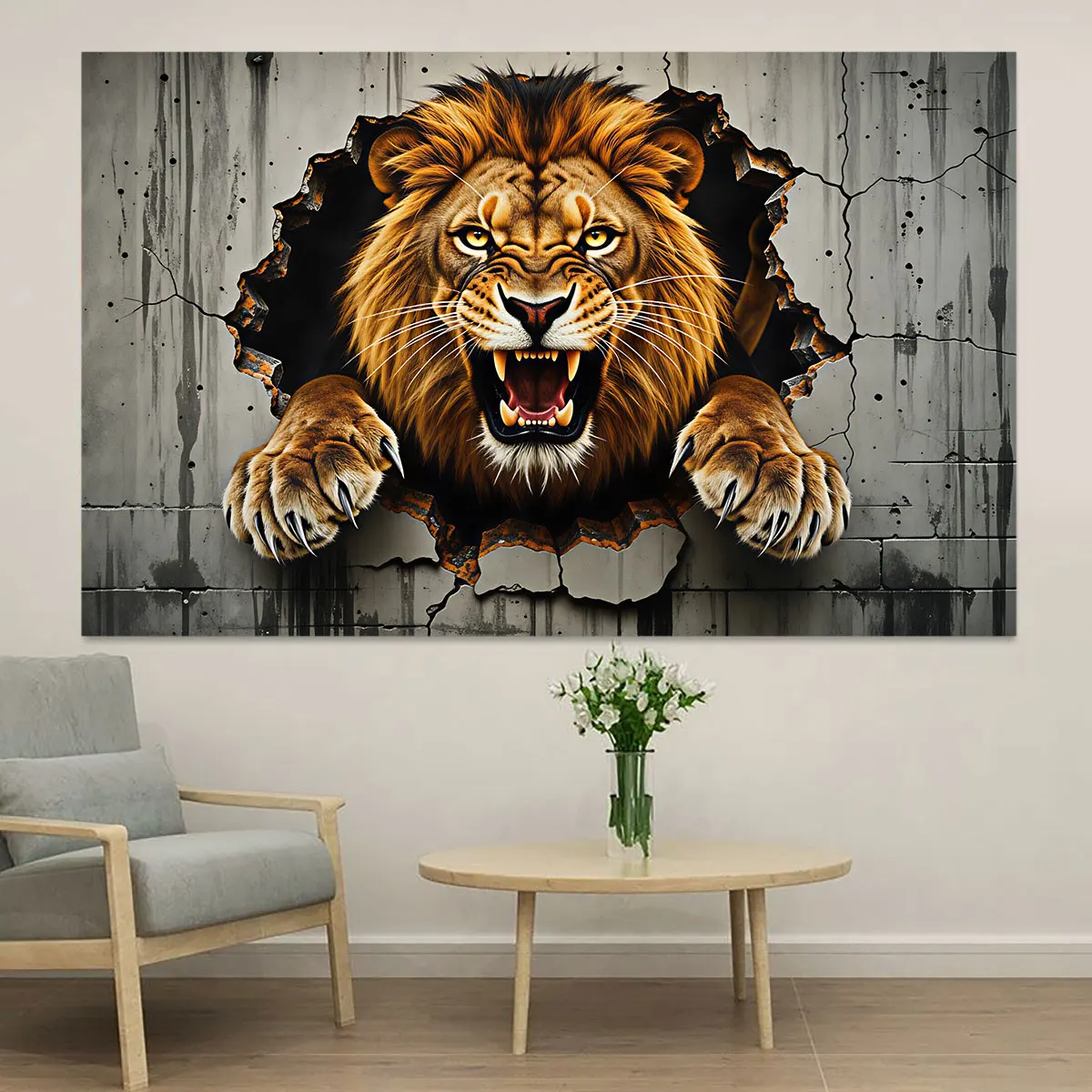 1pc fierce lion wall sticker flat wall sticker with multiple sizes living rooms bedrooms providing artistic decoration