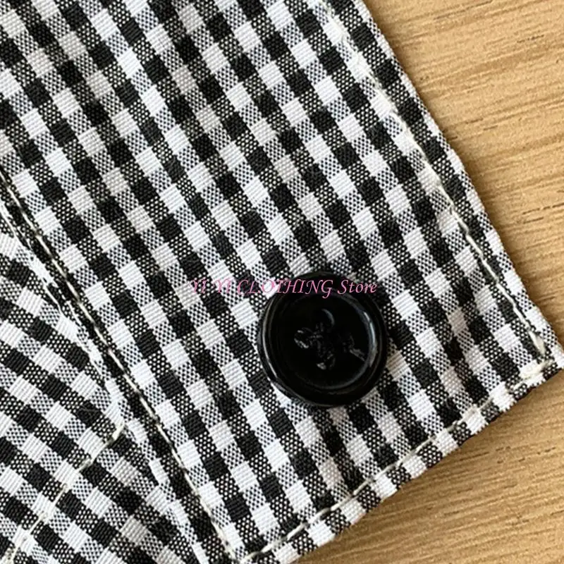 

N5KF Unique Irregular Hem Plaids Overlay Wrap Skirt with Tie Up Detail A Line Detachable Underskirt Shirt Extender for Women