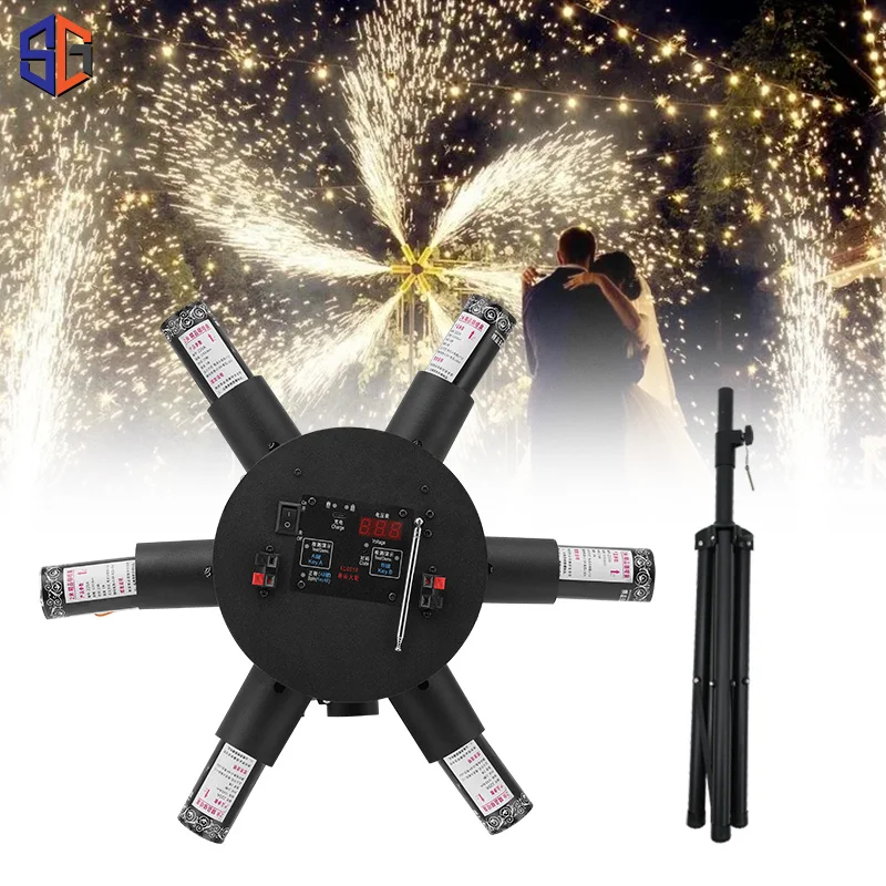 Rotary Spark Machine Stage Fireworks Wireless Windmill Fireworks Machine Wedding Christmas Holiday Activities Cold Pyro Machine