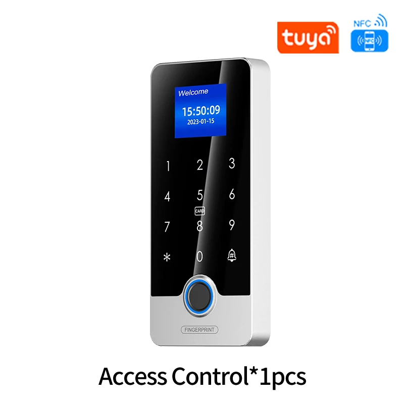 Bluetooth Tuya APP Door Access Control Kit Waterproof RFID NFC Biometric Fingerprint Keypad 180KG Electric Magnetic Strike Locks