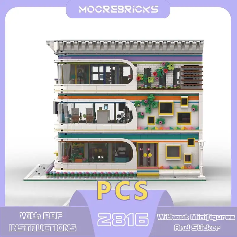 ชุดบล็อกตัวต่อโมเดลหอคอยมิตรภาพสำหรับเด็ก MOC-151765สตรีทสถาปัตยกรรมใหม่2816ชิ้นเข้ากันได้กับของเล่นเด็กของขวัญคริสต์มาส