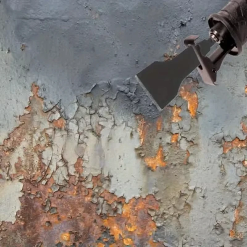 ชุดใบเลื่อยตัดเหล็กแบบลูกสูบสำหรับงานหนัก 4 ชิ้น สำหรับงานขูดเหล็ก กระเบื้อง ปูน กำจัดคราบสกปรกบนผนังและพื้น