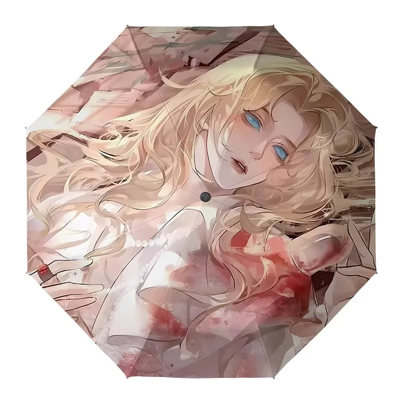 

IdentityV Joseph Desaulniers Cosplay Umbrella Automatic Sunscreen Black Coating Cute Girl Three-Folding Umbrella Rai Umbrella
