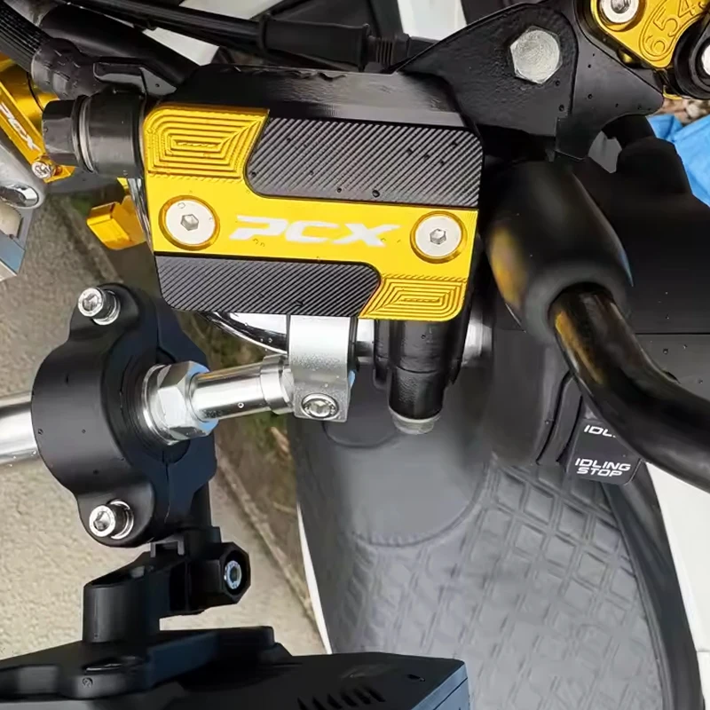 Motorcycle Accessories Brake Fluid Tank Oil Cup For Honda PCX125 PCX150 PCX160 PCX 125 PCX 160 PCX 150 PCX Tire Valve Caps Cover