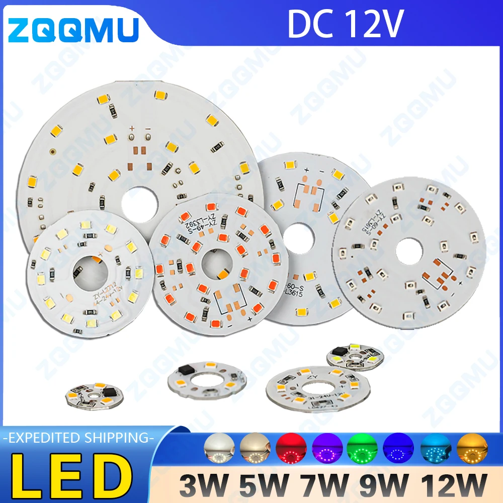 3W 5W 7W 9W 12W 12V Color Light Chip White Light Warm Light Red Light Green Light Blue Light Pink Gold Chip Light Source