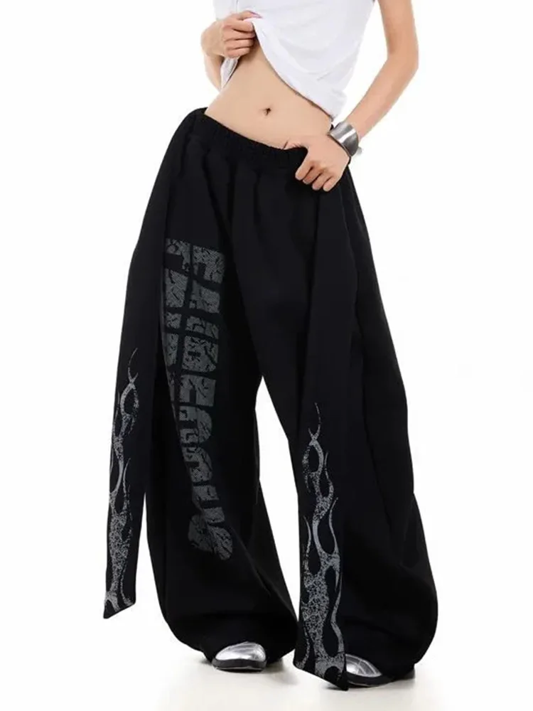 Belt Vintage Y2K Sweatpants Women Harajuku American Hip Hop Loose Wide Leg Pant Bf High Waist Vintage Spring Casual Trousers New 5 Belt Vintage Y2K Sweatpants Women Harajuku American Hip Hop Loose Wide Leg Pant Bf High Waist Vintage Spring Casual Trousers New 5