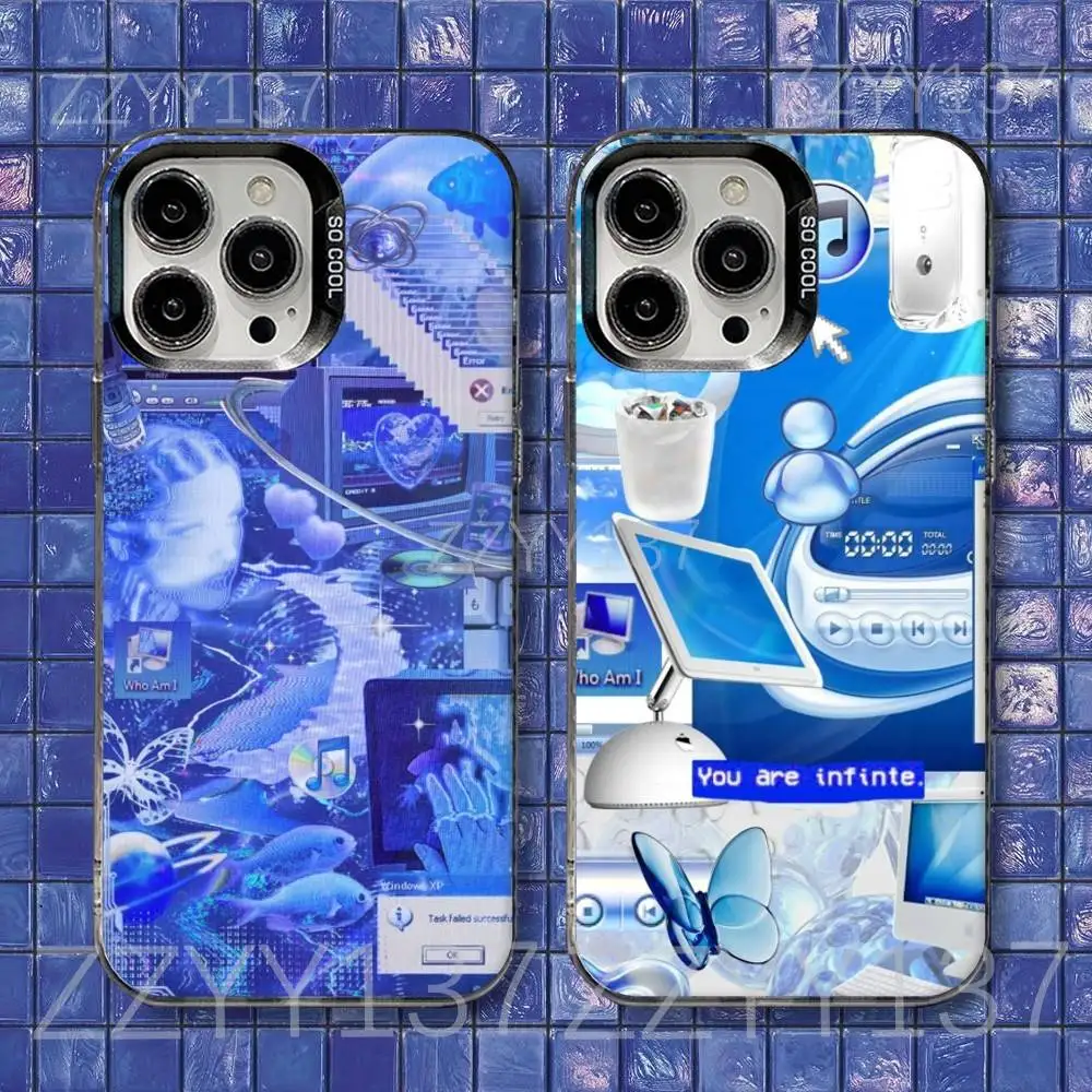 

Internetcore Cyber Blue Phone Case For iPhone 16,15,14,13,12,11,8,7,Pro,Max,Plus,Mini,XS,SE Shockproof Matte Cover