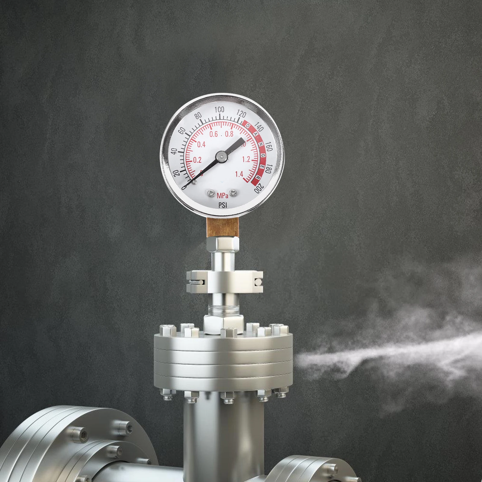 

Professional Gauge Meter for Gas Oil Water Gas Pressure Gauge Multi Functional Stainless Steel psi Industrial Grade