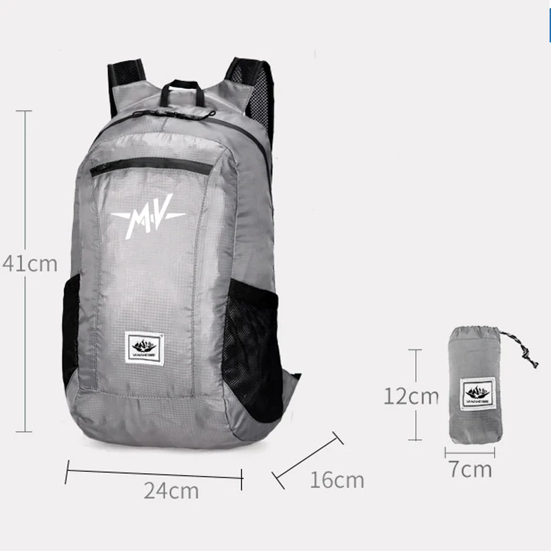 For MV Agusta 675 800 Brutale 800 1000 Turismo Veloce RC waterproof holdall Small Foldable Backpack Storage bag Motorcycle