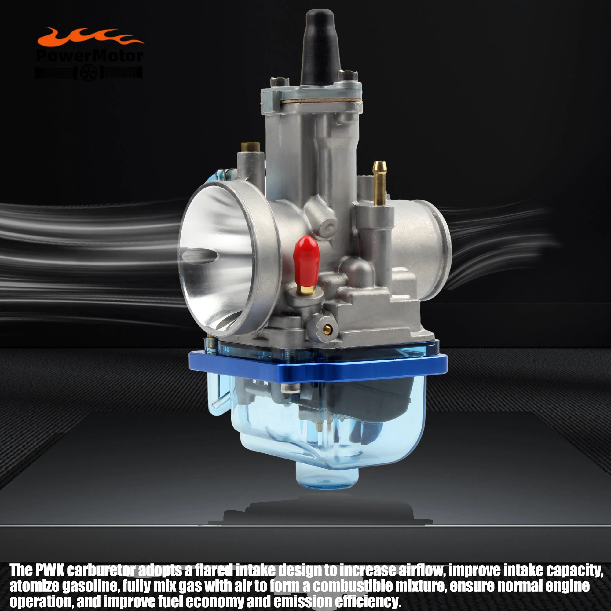 

Motorcycle Carburetor With Power Jet For KEIHIN KOSO OKO PWK 24 26 28 30 32 34mm Blue Bowl 2T 4T Scooter ATV Dirt Bike Universal