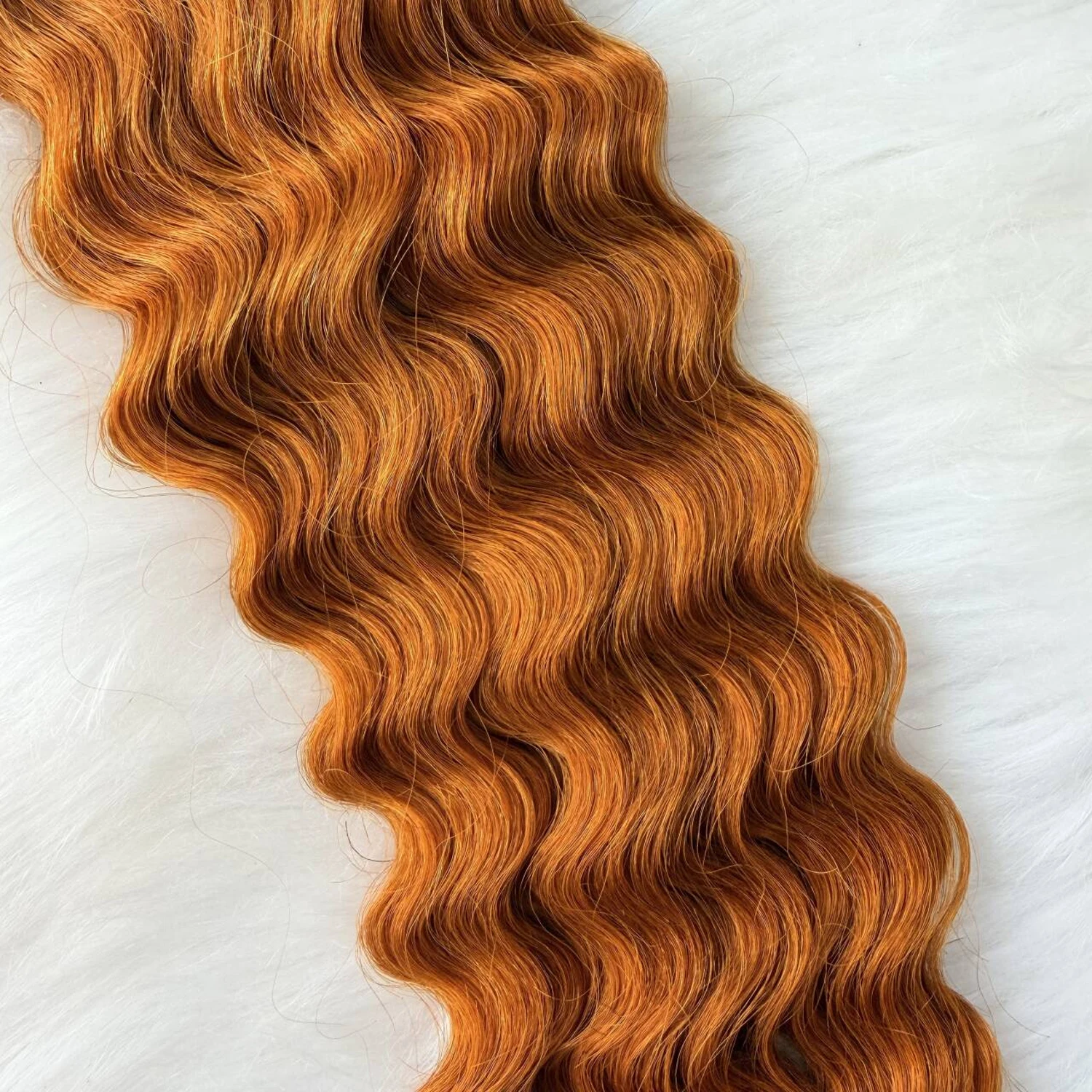 Ginger Color Water Wave Human Hair Bundles Remy Brazilian Human Hair Weave Extensions Soft Deep Curly Sew In Hair