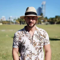 Large Size XL 61-64cm Sun Hats for Men Wide Brim Panama Straw Caps Women Summer Big Head Beach Hat Plus Size Fedora Hat 58-60cm - Image 2