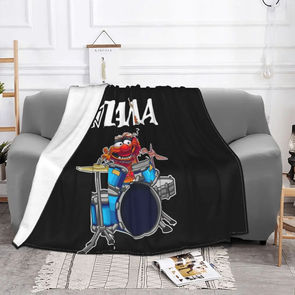 Animal Drummer The Muppets Show Soft Flannel Music Blanket Bed Sofa Office Autumn Blanket Warmth