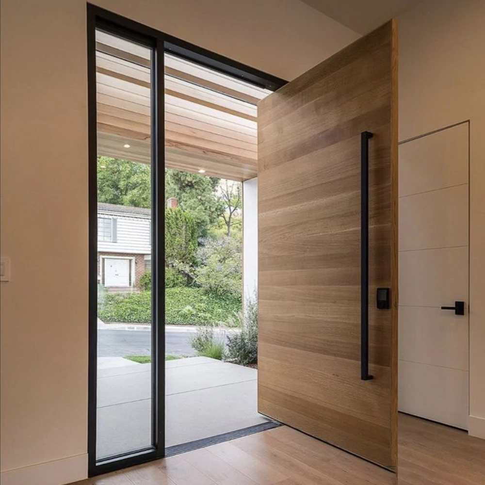 Sixinalu 1.5X2.2M Entrance Povit Doors Security Entry Gate Door Aluminum Front Interior Commercial Door Panel Home Decor Custom