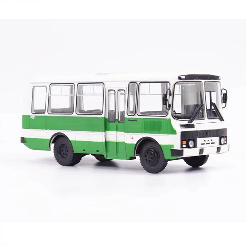 1:43 Alloy Bus Model Soviet Small High-layer Bus PAZ-3205 Russian Town Commuter Bus 900414 Model Collection