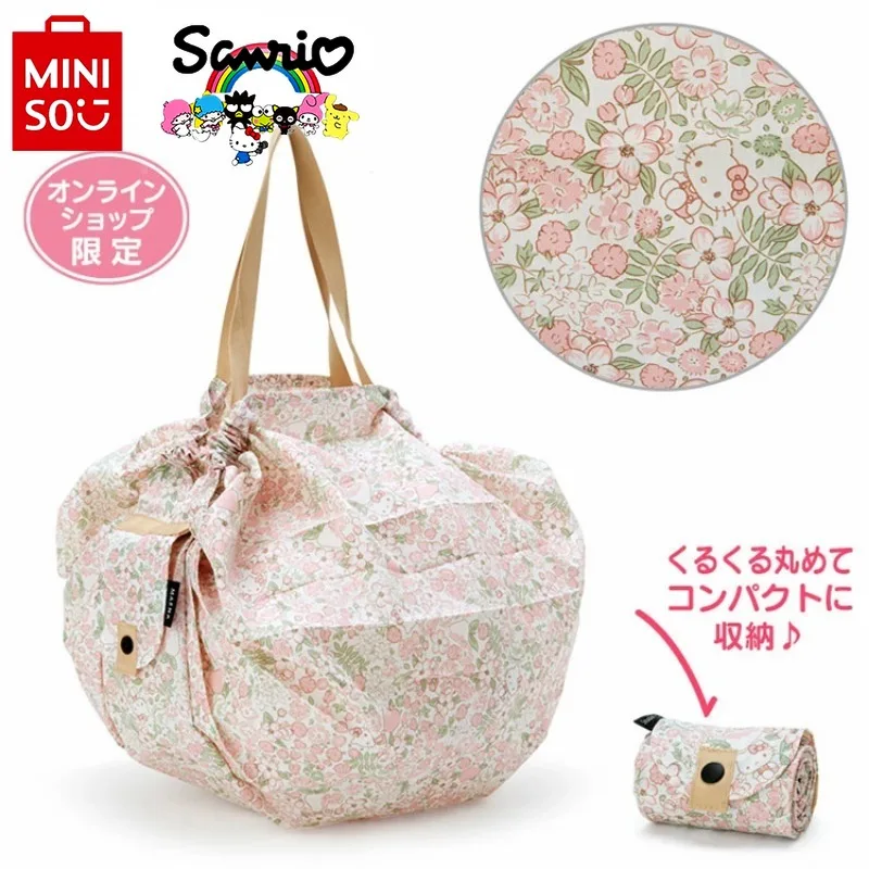 

Sanrio Handheld Shopping Bag Fashionable High Quality Foldable Portable Storage Bag Cartoon Large Capacity Multifunctional Bag