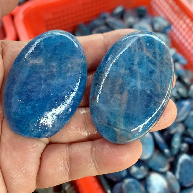 3PCS Natural Blue Opalite Palms Carving Crystal Carved Hands Healing Gemstone Sculpture Energy Decoration Gift