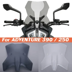 For KTM Adventure 250 390 ADV Windscreen Motorbike Accessories Windshield Wind Deflector Screen Visor Viser 2020 2021 2022 Smoke