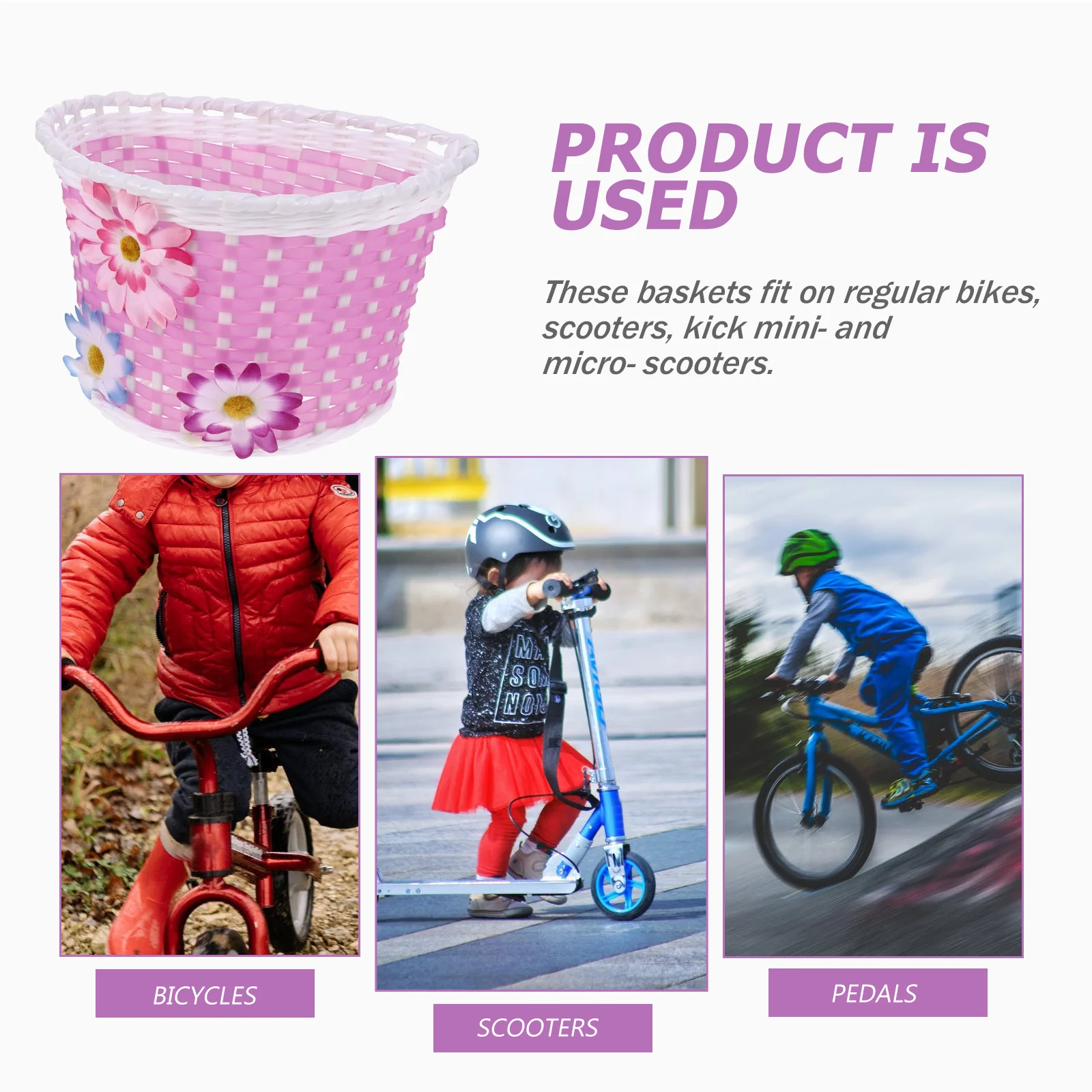 

Front Handlebar Basket Bicycle Handmade Storage Hanging Short Bar Basket for Small Items Outdoor Ride Decor