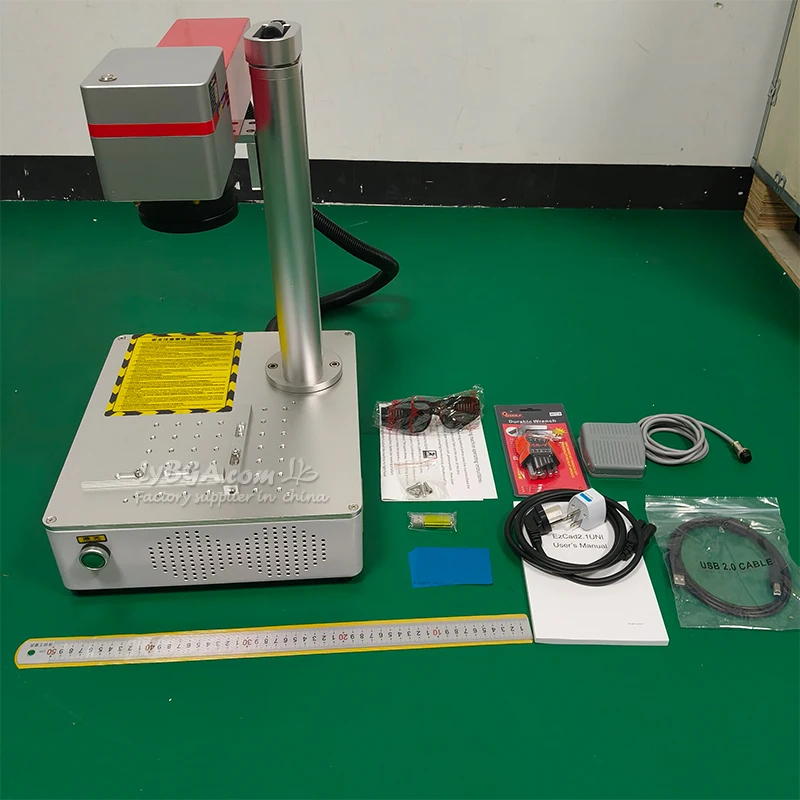 Disassembled LY desktop mini fiber laser nameplate Marking machine Fiber laser engraver engraving compatible 20W 30W