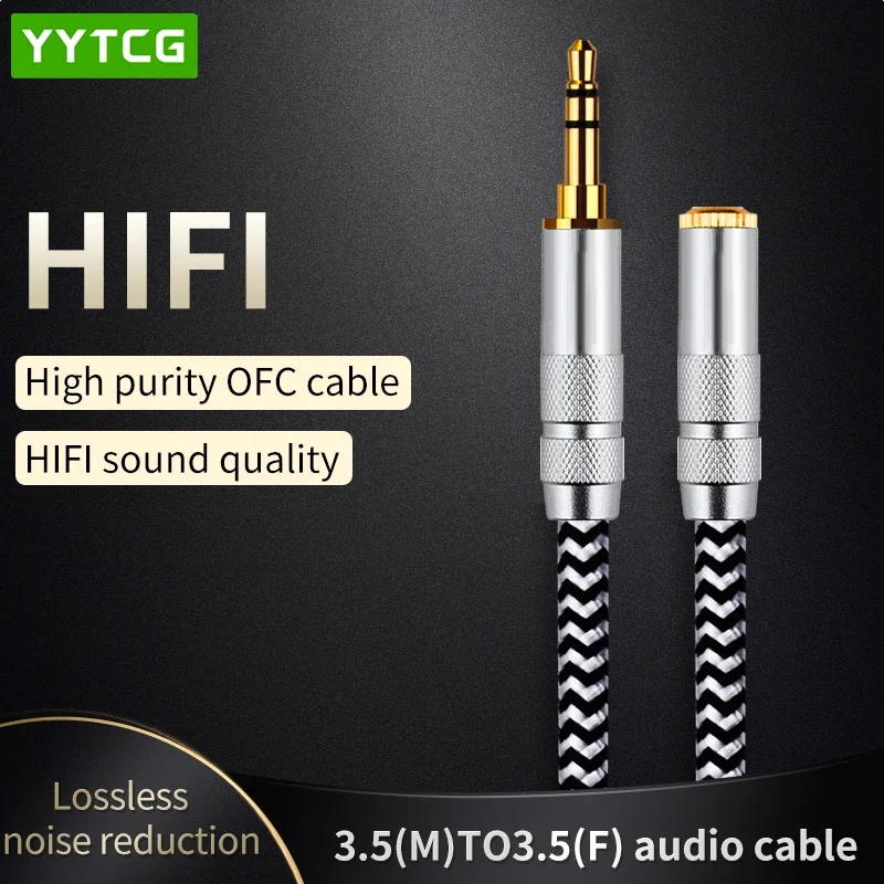 

YYTCG Headphone Extension Cable 3.5mm Audio Extension Cable Male to female 3.5mm Jack Aux Cable for Car Earphone Speaker