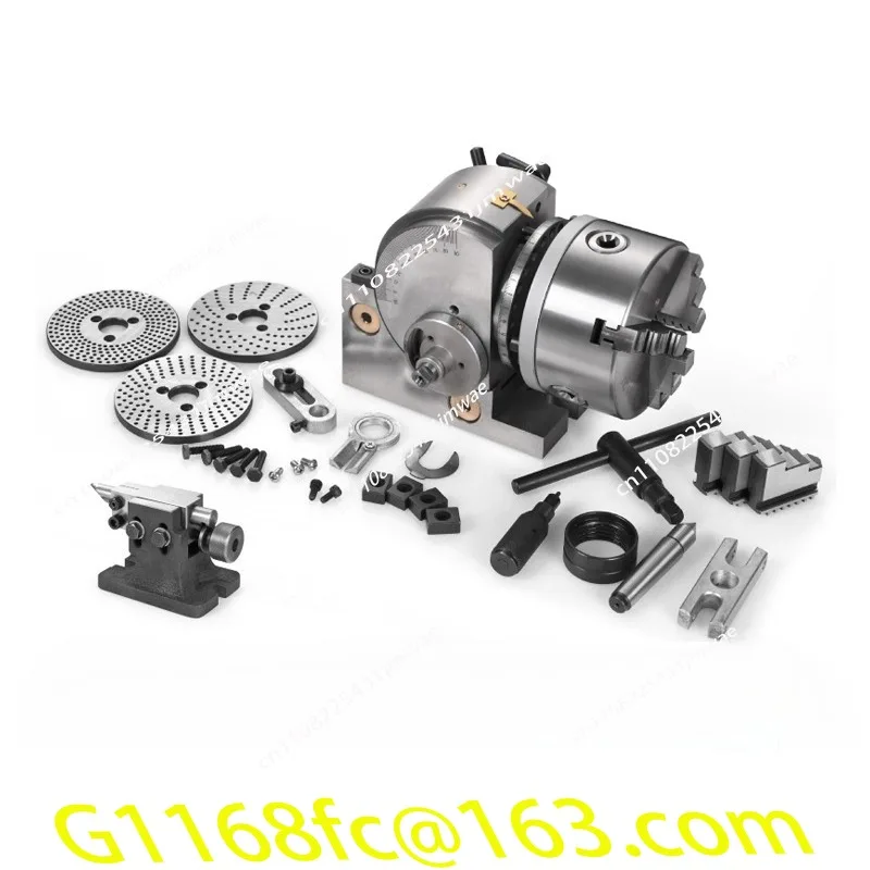 BS-0 Universal Dividing Head Precision Tailstock 100MM 3-Jaw Lathe Chuck Dividing Plates CNC Milling Head Tail Stock