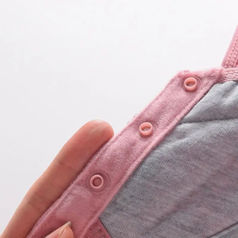 

L38E Senior Women's Floral Print Full Coverage Bra with Wirefree Design Front Button Closure Brassiere for Everyday Use