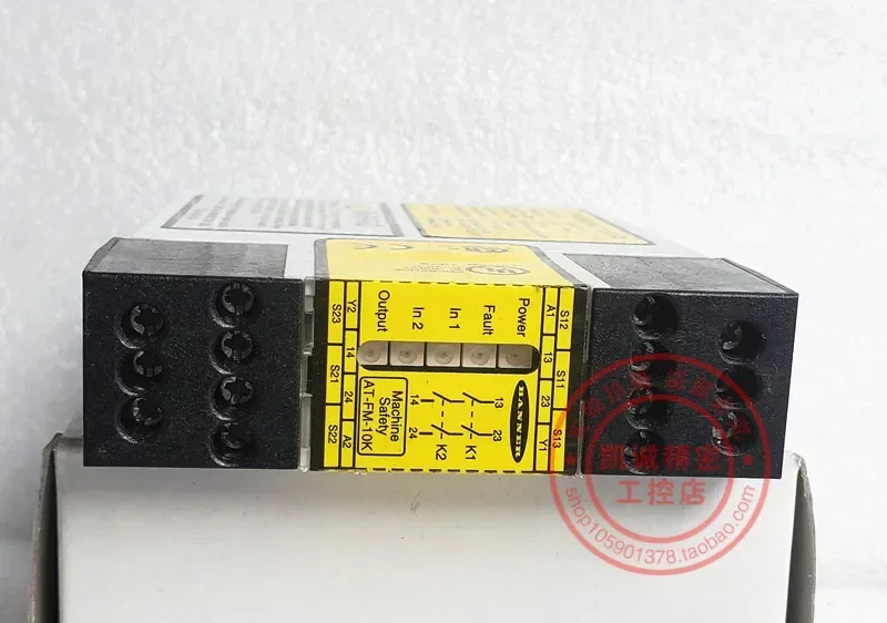 2026.4 Original Bonner Banner Safety Relay AT-FM-10K Two-hand Button Safety Controller.