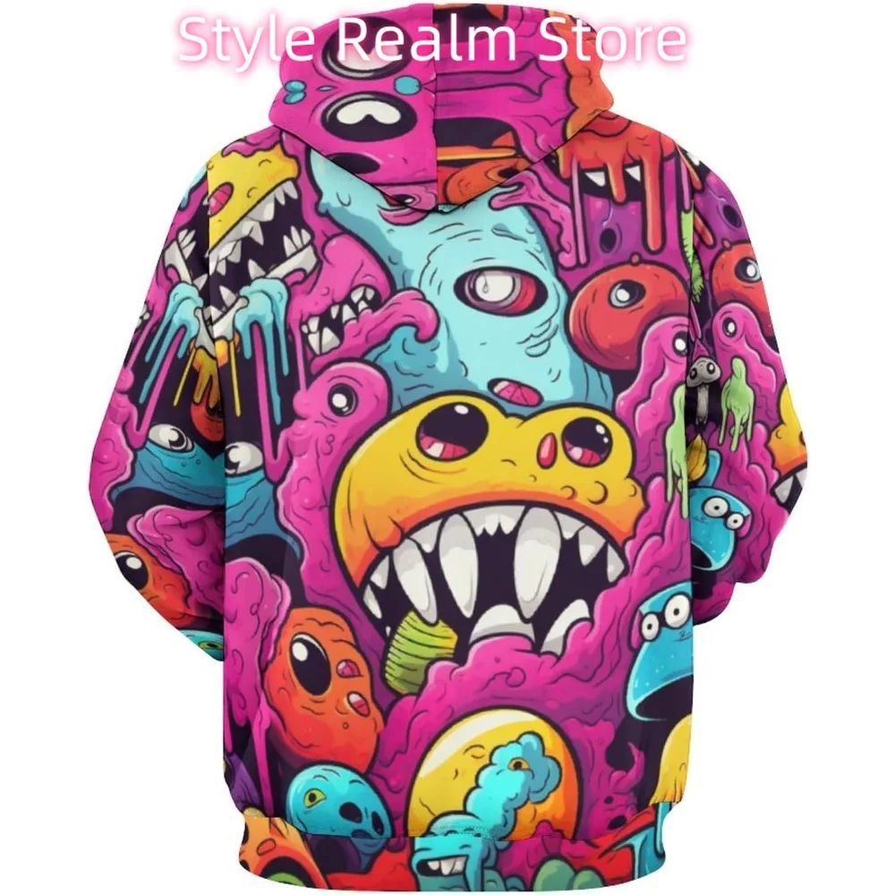 للجنسين الجدة جولة الوجه المبتسم هوديي الهبي عارضة طويلة الأكمام السترة هوديس