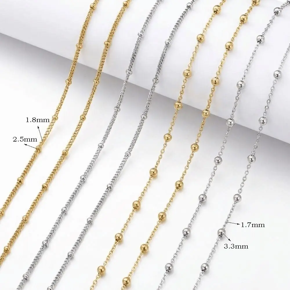 2Meters Side Spiral Link Chain No Fade Stainless Steel Ball Chain Spiral Link Stainless Steel Chain Jewelry DIY Making view 6