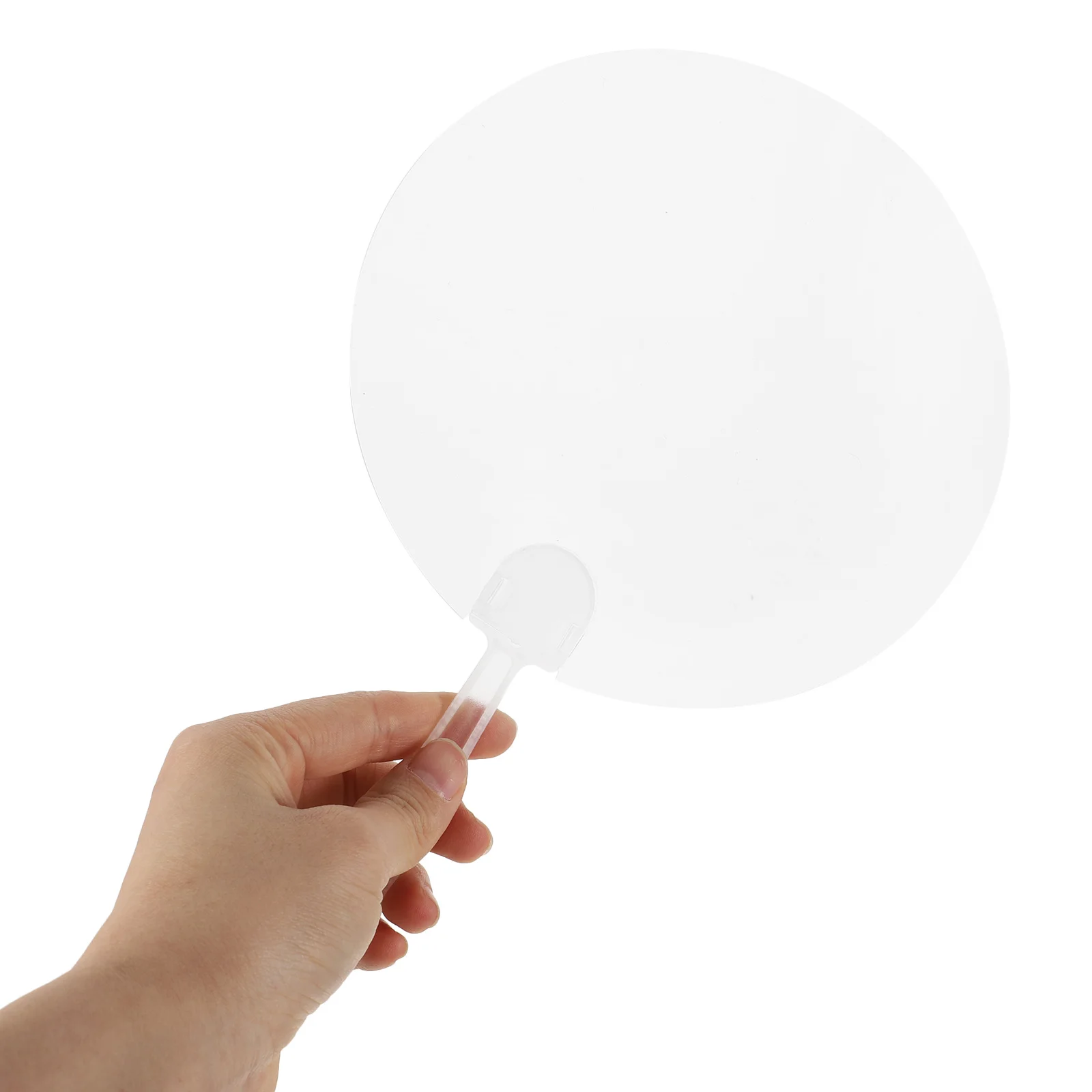 

8 Pcs Blank Round Fan Personalize Fans Diy for Kids White Hand Transparent Summer