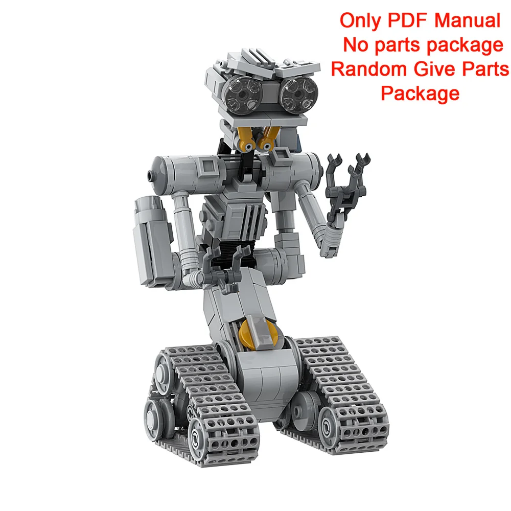 MOC Johnnyed 5 Model Movie Shorted-Circuits Military Building Blocks PDF Manual Johnnyed 5 Parts List (Only PDF Manual,No parts