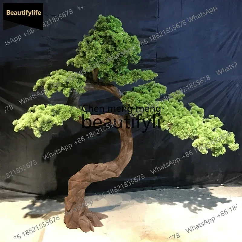 

Simulation pine Arhat shopping mall hotel decorative modeling welcome pine landscape decoration53
