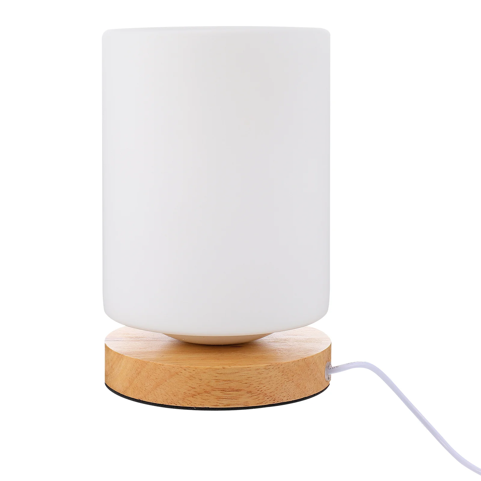 

1Pcs Real Wood Night Light LED Decorative Cylinder Shape Touch Lamp Bedside Home Office Room Party Wedding Festival