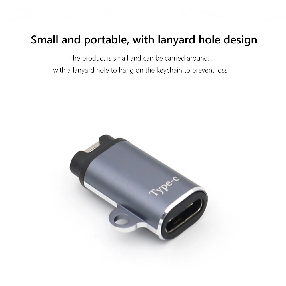 Tragbarer Ladegerät-Adapter mit Lanyard-Loch Typ C/8 Pin/Micro-USB-Ladekonverter Ersatzteile für Garmin Fenix 5/5S /5X