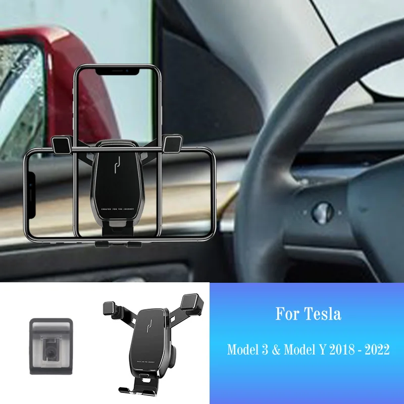 

Автомобильный держатель для мобильного телефона для Tesla Model 3 Model Y, крепление для смартфона, автомобильный Стайлинг, кронштейн, GPS-подставка, вращающаяся поддержка, аксессуары