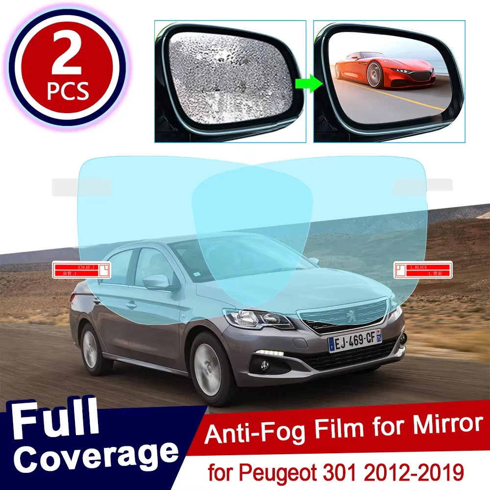 

Для Peugeot 301 2012 ~ 2019 полное покрытие противотуманная пленка зеркало заднего вида непромокаемая прозрачная противотуманная пленка автомобильные аксессуары 2014 2017 2018