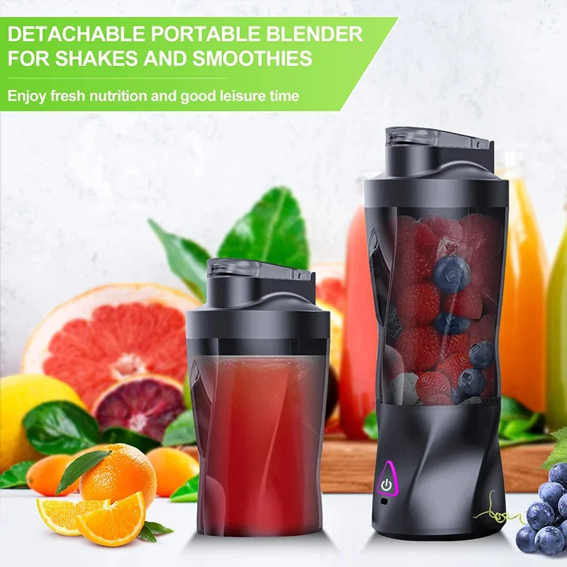 

New Portable Juicer Electric Wireless Juicer Cup USB Charging 700ml Large Capacity Household Juicer Fruit Split 700ml Blender