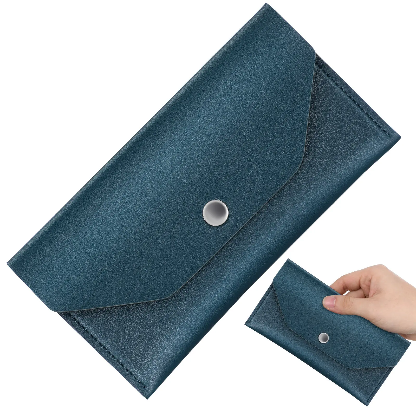 

Кошелек-конверт из ПУ кожи для денег и визиток, маленький кошелек для кредитных карт, портативный кошелек для мужчин для путешествий, офиса и повседневного использования