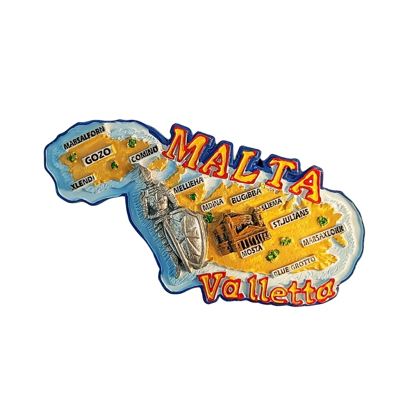 مغناطيس ثلاجة مجسمة ثلاثية الأبعاد ، لوحة راتنج ، ديكور المنزل ، أوروبا ، مالا ، فالبوري ، المدينة القديمة ، أوروبا