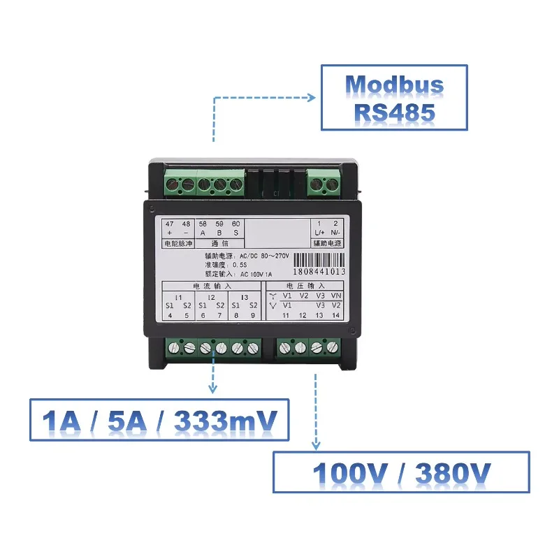 LNF96ZY-CM 4'' LCD Dual Energy 3 Phase Multi Function Panel Power Meter