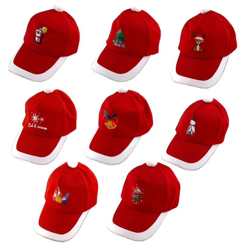 2025 Christmas Cartoon LED Luminous Hat Glowing Baseball Cap Men Women Winter Light Up Hat Costume Decor image 5