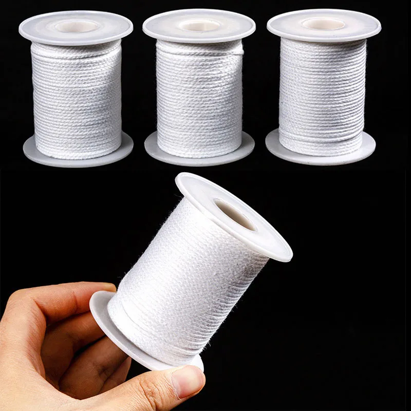 DIY cera núcleo 24 hebras 61M de largo algodón tejido vela mecha accesorios para velas lámpara de vela mecha Kit de fabricación de velas mechas de vela