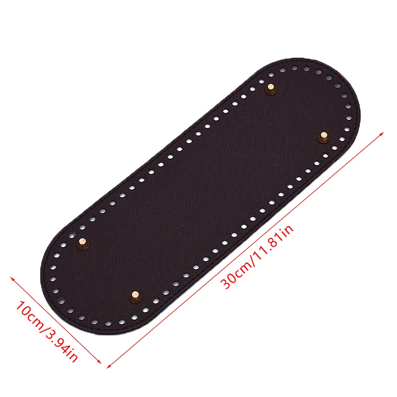 30*10cm Oval Bottom For Knitted Bag PU Leather Bag Accessories Handmade Bottom DIY Crochet Bag Bottom Solid Color Bag Part