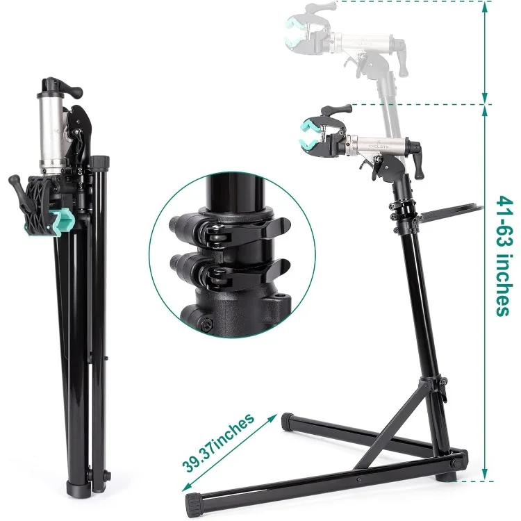 Supporto di riparazione (carico massimo 110 libbre)-supporto per bici per manutenzione del cavalletto-E supporto per riparazione bici negozio di biciclette meccanica domestica per