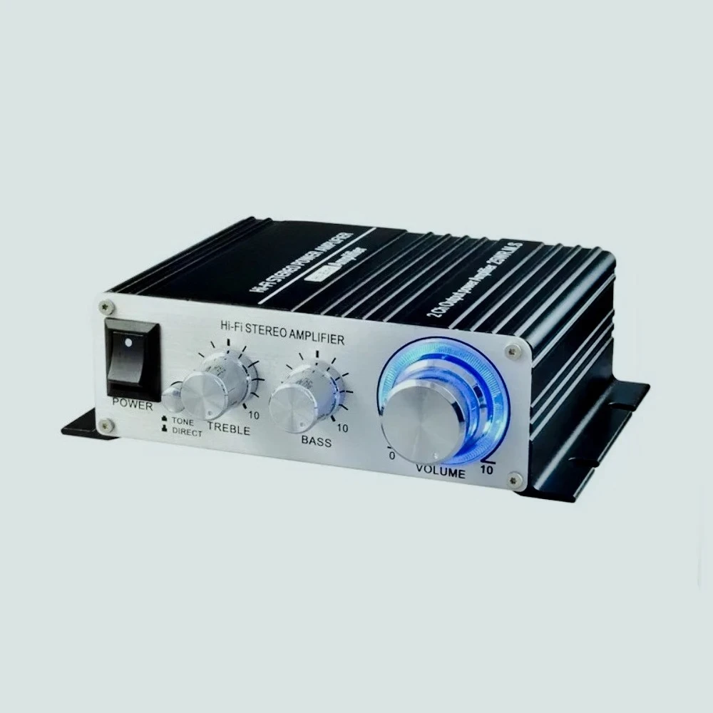Amplificador pequeño V3 duradero, 12V2 0Hz-20KHz, tipo de interfaz RCA AUX