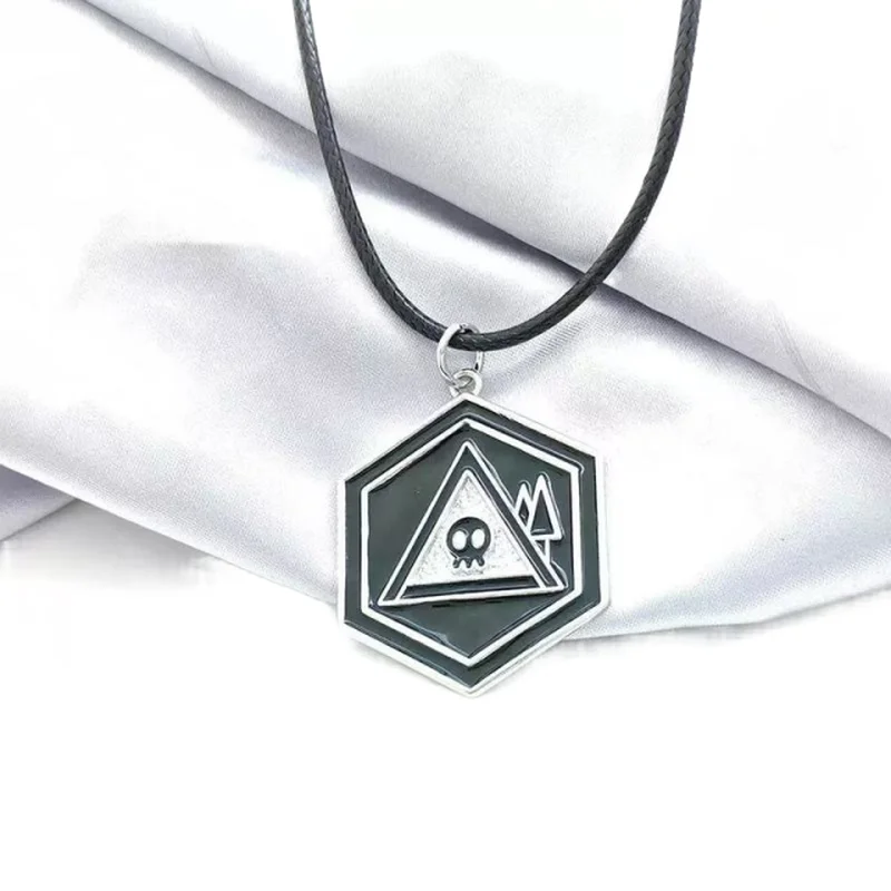 Accesorios de juego de encaje de calavera, cadena de clavícula para Cosplay de Anime, regalo Unisex, joyería temática de Anime para jugadores y Otakus