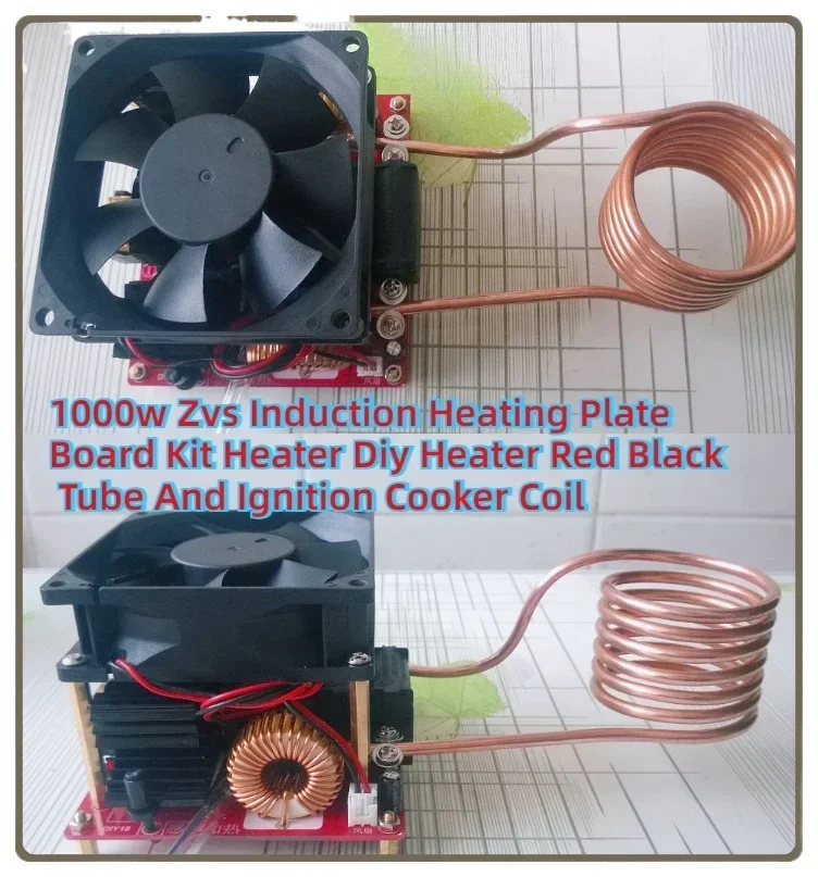 1000w Zvs Induction Heating Plate Board Kit Heater Diy Heater Red Black Tube And Ignition Cooker Coil J5s4